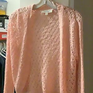 Cloud Chaser peach Lace Shrug